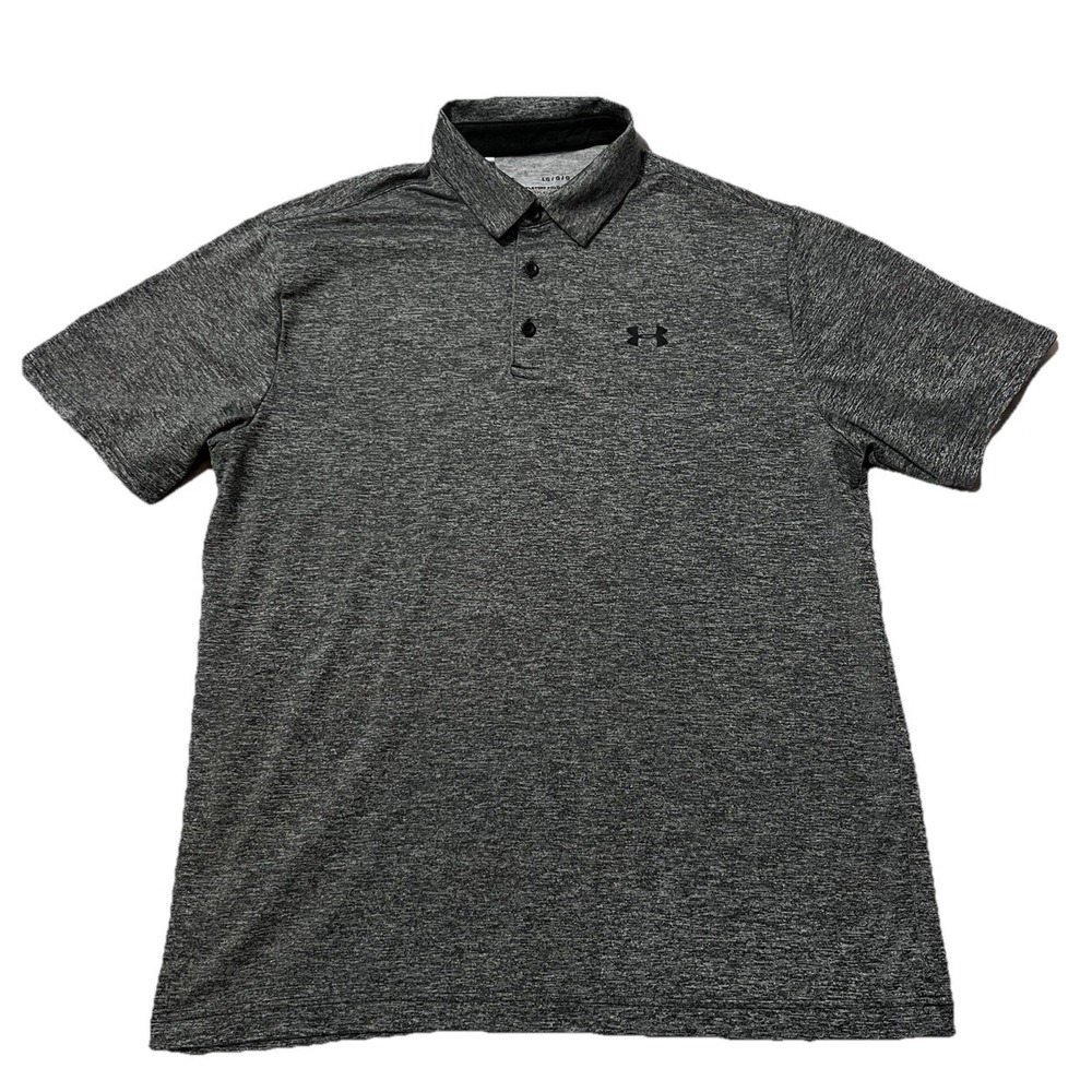 Under Armour Polo Shirt Mens L Gray Heather The Playoff‎ Polo Loose Golf